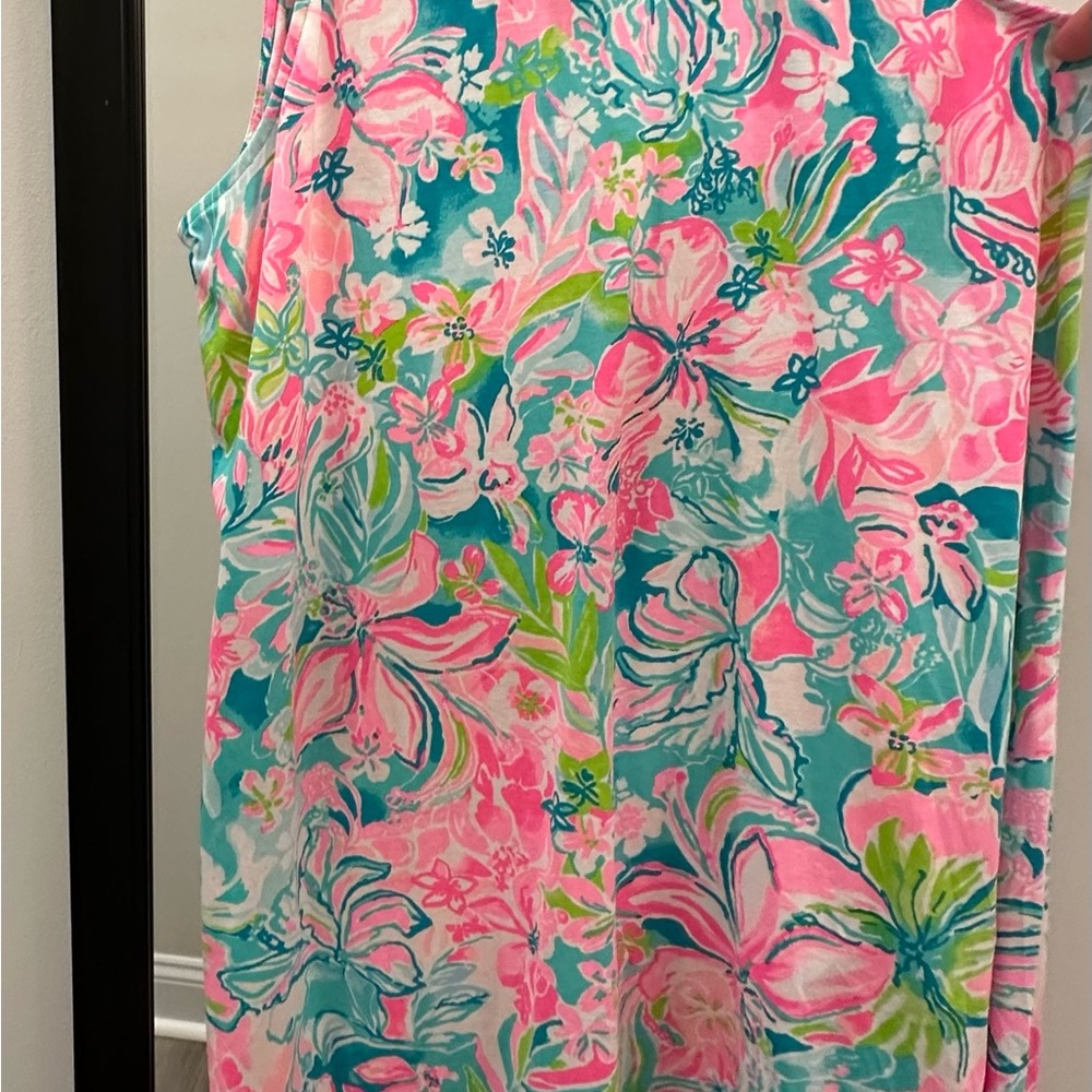 Lilly Pulitzer Floral Dress in Pink and Blue